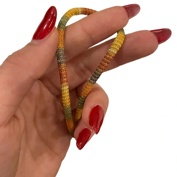 Embroidered Mini Bag Pom Pom Multicolored Shoulder Bag - Picture 6 of 10